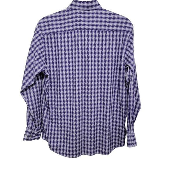 Bugatchi Shirt Purple Pattern Button Down Shirt XL 572 - Picture 2 of 14